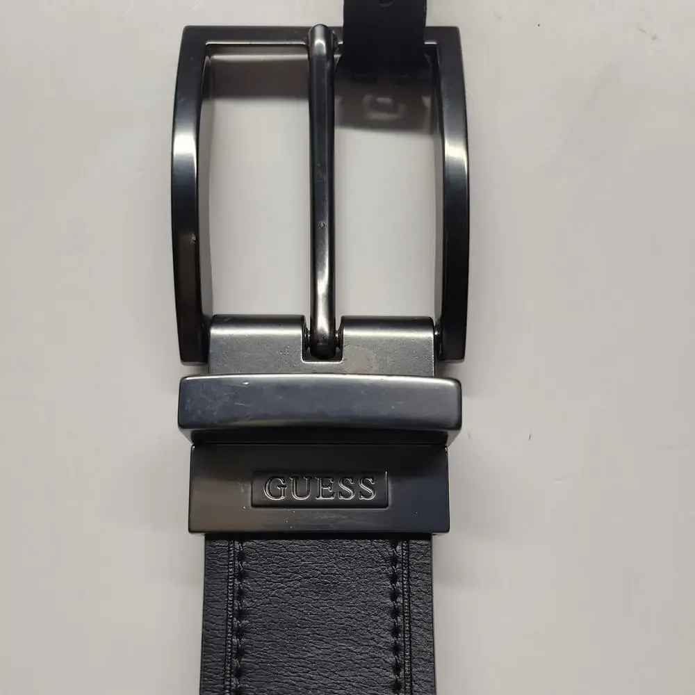 Guess Men's Leather Reversible Belt Black Tan XL 42-44